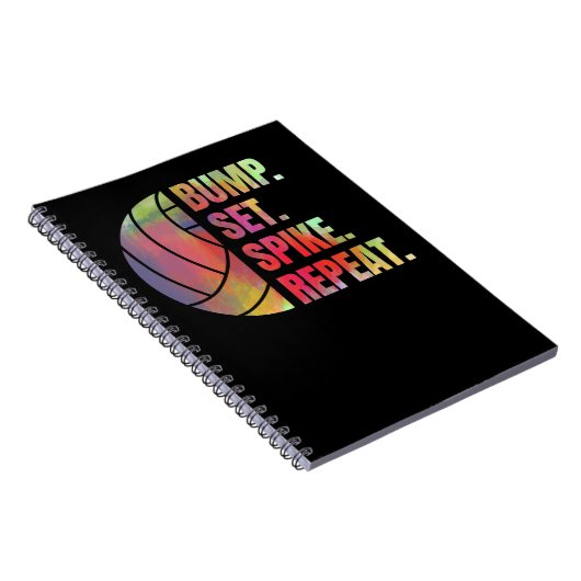 Volleyball Sport Lover Bump Set Spike Repat 467 Notitieboek (Rechterzijde)