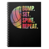 Volleyball Sport Lover Bump Set Spike Repat 467 Notitieboek (Voorkant)