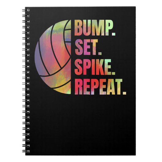 Volleyball Sport Lover Bump Set Spike Repat 467 Notitieboek (Voorkant)