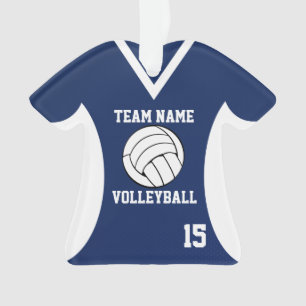 Volleyball Sports Jersey Blue met Photo Ornament