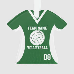 Volleyball Sports Jersey Green met foto Ornament