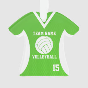 Volleyball Sports Jersey Green met foto Ornament