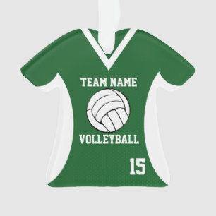 Volleyball Sports Jersey Green met foto Ornament