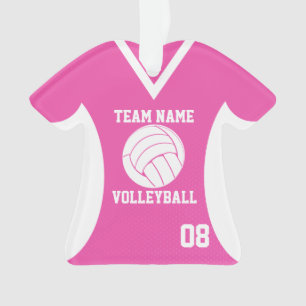 Volleyball Sports Jersey Pink met foto Ornament
