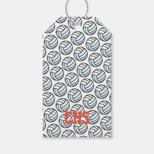 Volleyball Sports White Black Party - Gepersonalis Cadeaulabel
