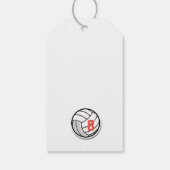 Volleyball Sports White Black Party - Gepersonalis Cadeaulabel (Achterkant)