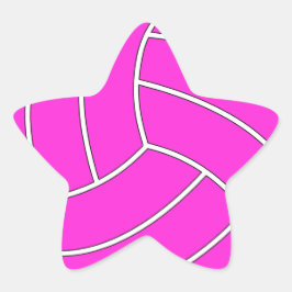 Volleyball Star Custom Color-Stickers Ster Sticker