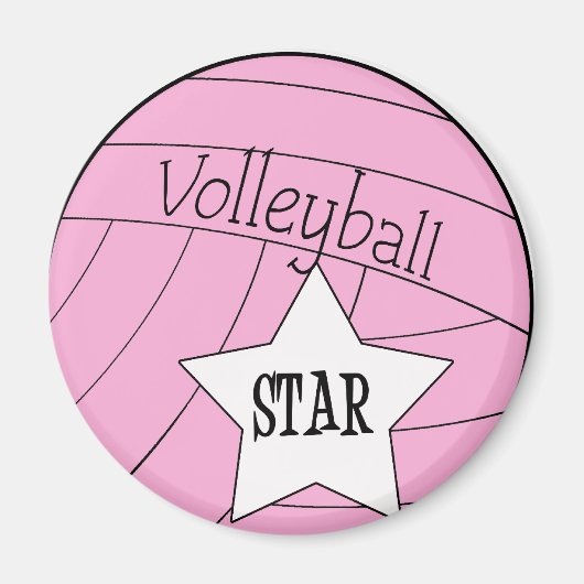 Volleyball Star Magneet (Voorkant)