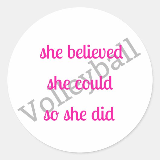 Volleyball Sticker (Voorkant)