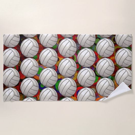 Volleyball strandhanddoek strandlaken (Voorkant)