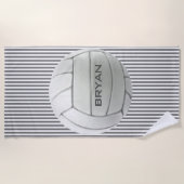 Volleyball Stripes Design Beach Towel Strandlaken (Voorkant)