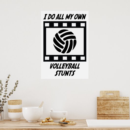 Volleyball Stunts Poster (Keuken)