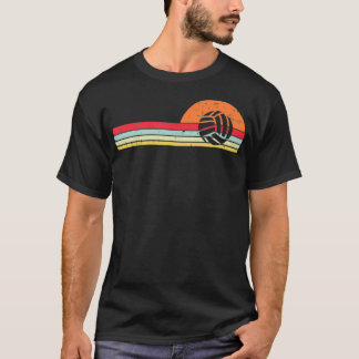 Volleyball Sunset Retro Chest Coach Player Mannen T-shirt