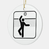 Volleyball Symbol Ornament (Links)
