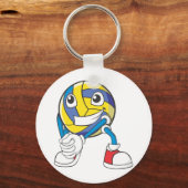Volleyball T Shirt: Koel Volleyball T Shirten Sleutelhanger (Voorkant)