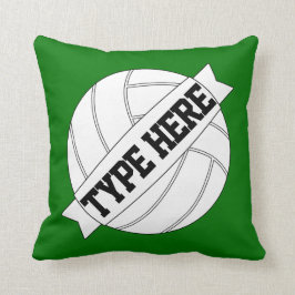 Volleyball Team Custom Text & Color Sierkussen