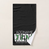 Volleyball Team Player ADD NAME School Top Athlete Bad Handdoek (Handdoek)
