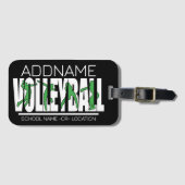 Volleyball Team Player ADD NAME School Top Athlete Bagagelabel (Voorkant (horizontaal))