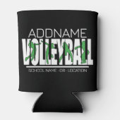 Volleyball Team Player ADD NAME School Top Athlete Blikjeskoeler (Achterkant)