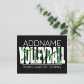 Volleyball Team Player ADD NAME School Top Athlete Briefkaart (Staand voorkant)