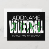 Volleyball Team Player ADD NAME School Top Athlete Briefkaart (Voorkant / Achterkant)