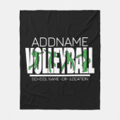 Volleyball Team Player ADD NAME School Top Athlete Fleece Deken (Voorkant)
