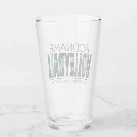 Volleyball Team Player ADD NAME School Top Athlete Glas (Achterkant)