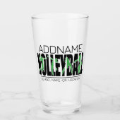 Volleyball Team Player ADD NAME School Top Athlete Glas (Voorkant)