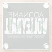 Volleyball Team Player ADD NAME School Top Athlete Glazen Onderzetter (Achterkant)