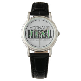 Volleyball Team Player ADD NAME School Top Athlete Horloge
