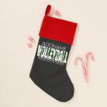 Volleyball Team Player ADD NAME School Top Athlete Kerstsok<br><div class="desc">Het gepersonaliseerde Ontwerp van de Auteur van de Sportpagina van het Team van de NAAM VOEGT de Speler Volleybal van de Volledig - past met jouw naam of de Tekst van de Douane aan!</div>