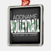 Volleyball Team Player ADD NAME School Top Athlete Metalen Ornament (Links)