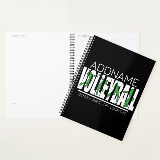 Volleyball Team Player ADD NAME School Top Athlete Planner (Display)