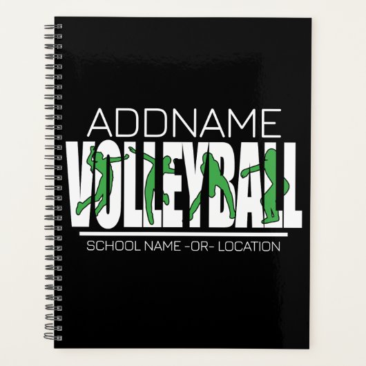 Volleyball Team Player ADD NAME School Top Athlete Planner (Voorkant)