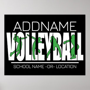 Volleyball Team Player ADD NAME School Top Athlete Poster