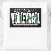 Volleyball Team Player ADD NAME School Top Athlete Rechthoekige Sticker (Tas)