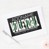 Volleyball Team Player ADD NAME School Top Athlete Rechthoekige Sticker (Envelop)
