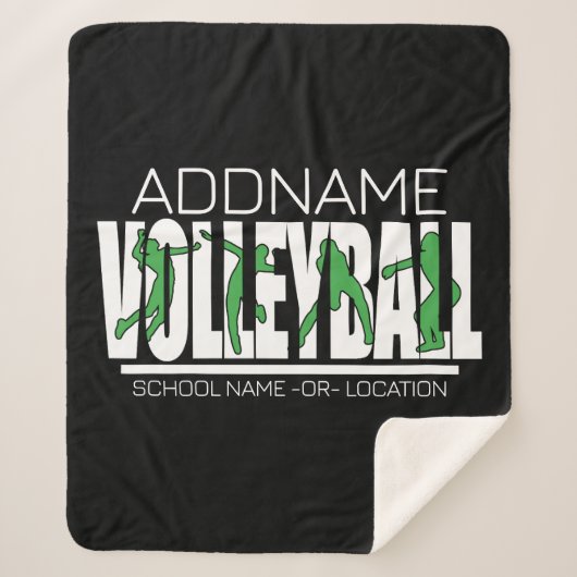 Volleyball Team Player ADD NAME School Top Athlete Sherpa Deken (Voorkant)