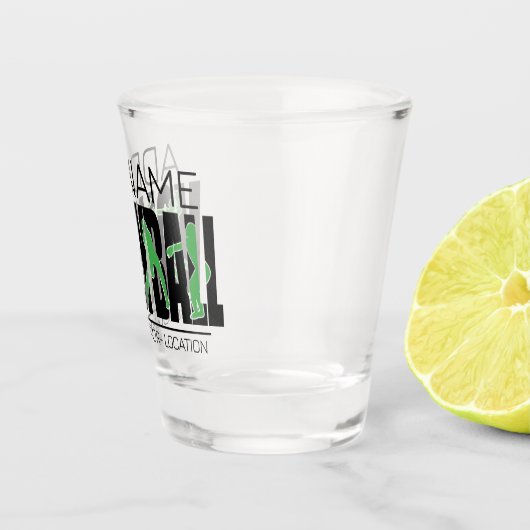 Volleyball Team Player ADD NAME School Top Athlete Shot Glas (Rechts)