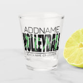Volleyball Team Player ADD NAME School Top Athlete Shot Glas (Voorkant)