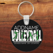 Volleyball Team Player ADD NAME School Top Athlete Sleutelhanger (Voorkant)