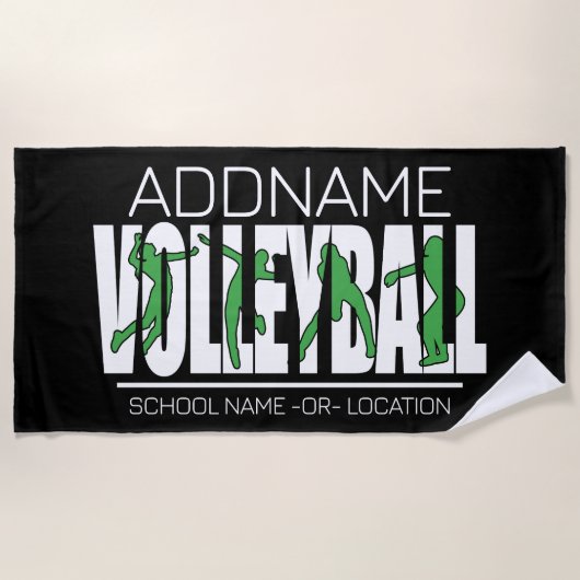 Volleyball Team Player ADD NAME School Top Athlete Strandlaken (Voorkant)