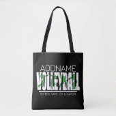 Volleyball Team Player ADD NAME School Top Athlete Tote Bag (Voorkant)
