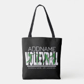 Volleyball Team Player ADD NAME School Top Athlete Tote Bag (Achterkant)