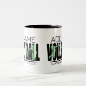 Volleyball Team Player ADD NAME School Top Athlete Tweekleurige Koffiemok (Center)