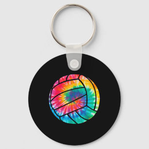 Volleyball Tie Dye Hippie Beach Volleyball Player Sleutelhanger