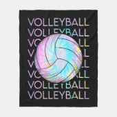 Volleyball Tie Dye Kijk uit Fleece Deken (Voorkant)