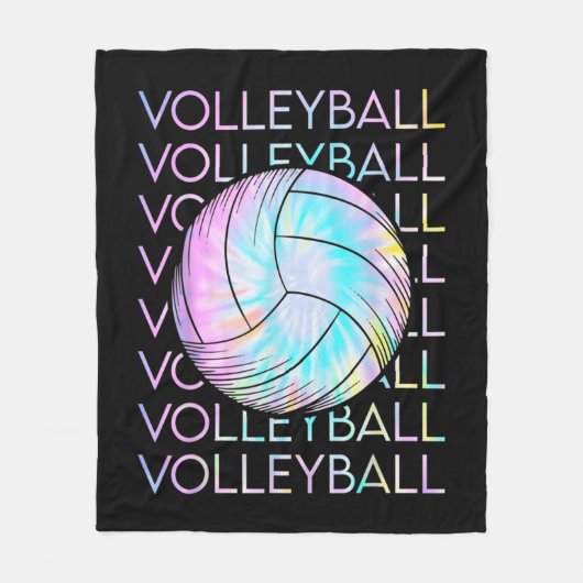Volleyball Tie Dye Kijk uit Fleece Deken (Voorkant)