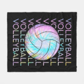 Volleyball Tie Dye Kijk uit Fleece Deken (Voorkant (Horizontaal))