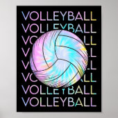Volleyball Tie Dye Kijk uit Poster (Voorkant)